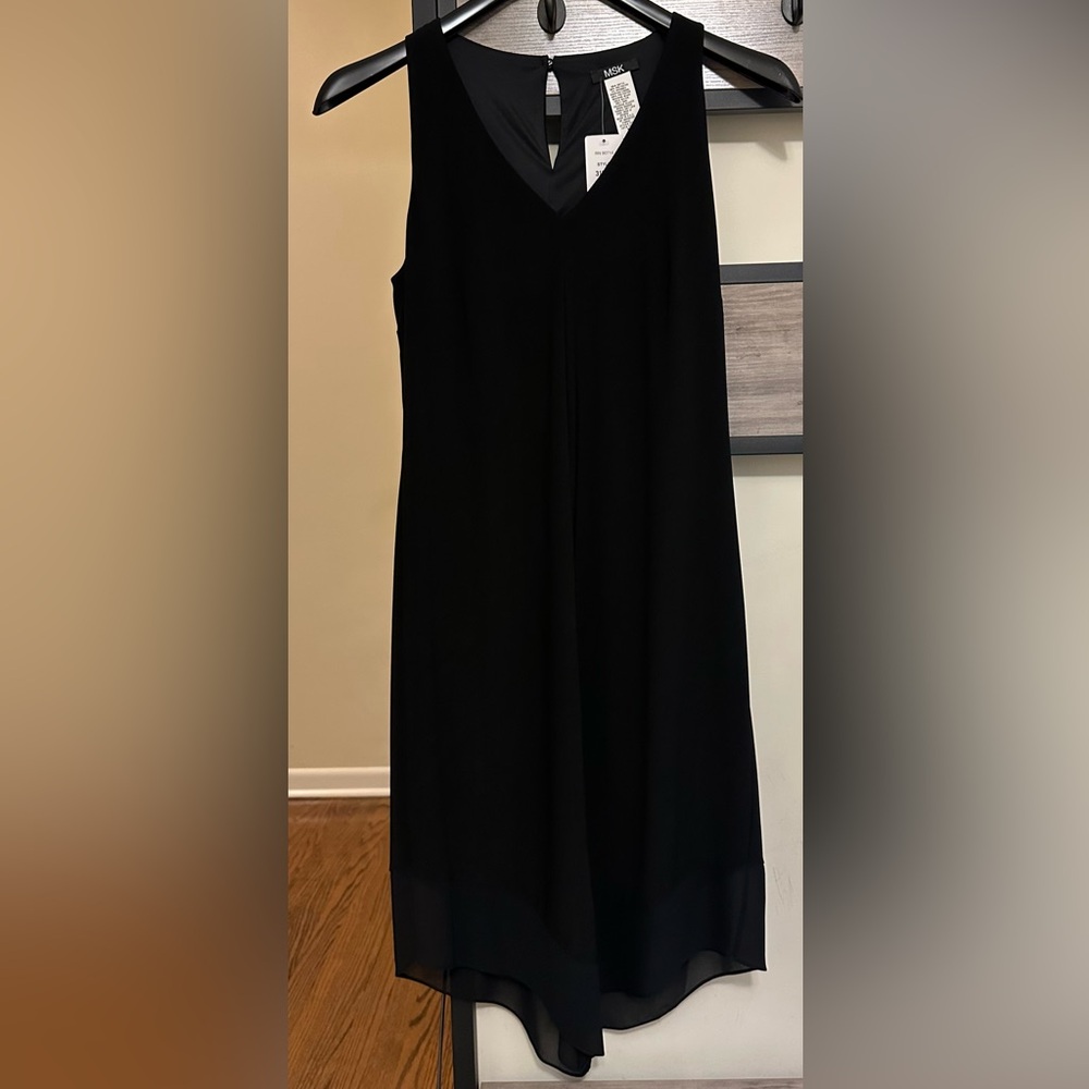 MSK sleeveless black shift dress - Holiday dress